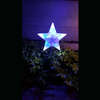 3D星星樹頂插土燈 - 藍白光