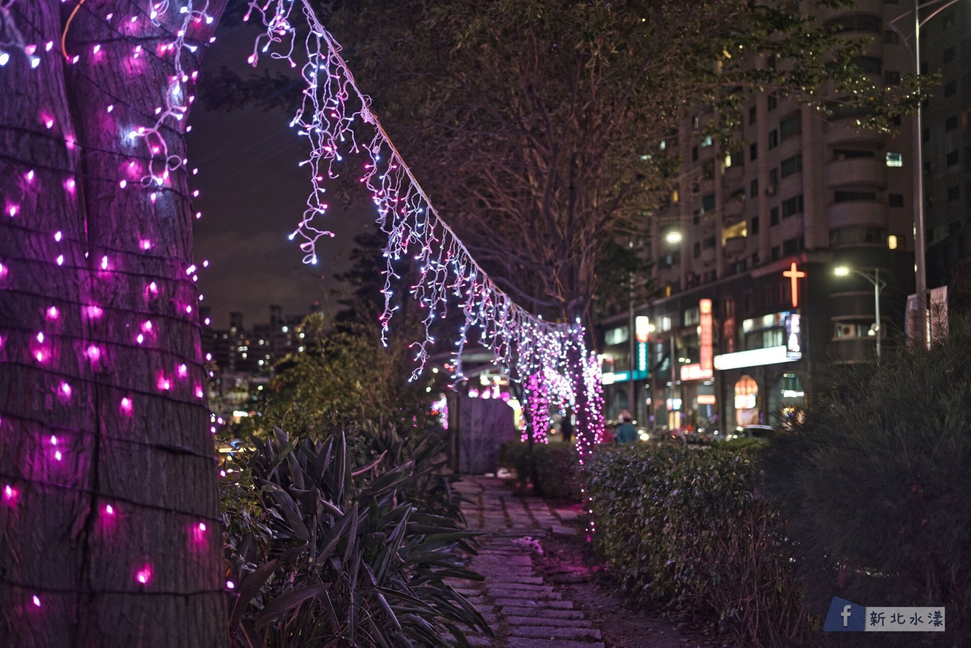 聖誕燈 粉白光冰燈