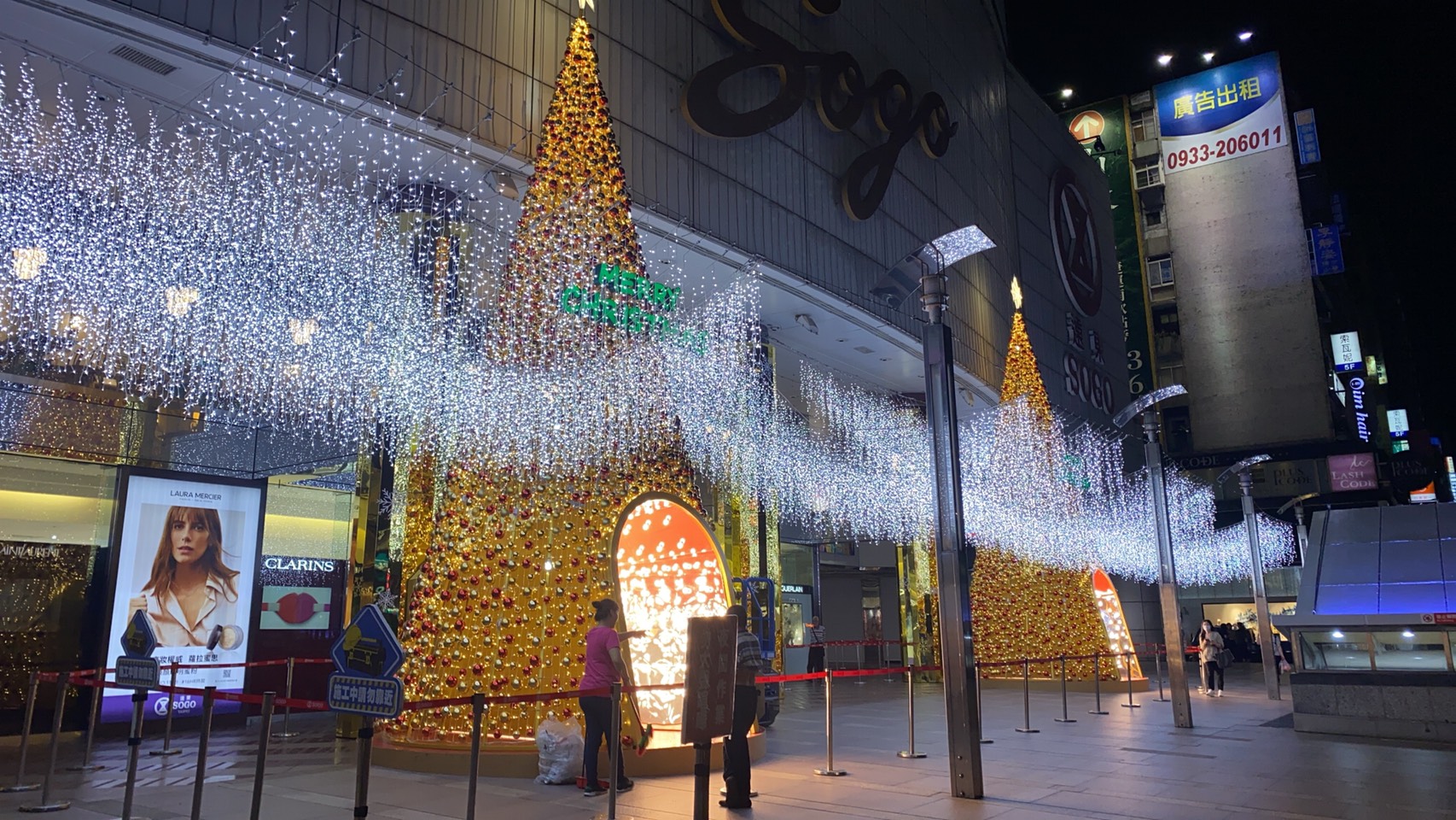 聖誕燈 白光窗簾燈