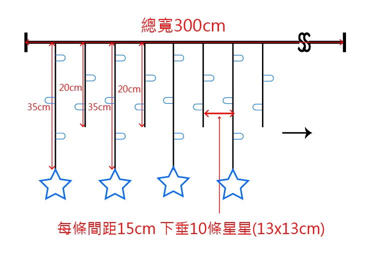 藍白小星星冰燈