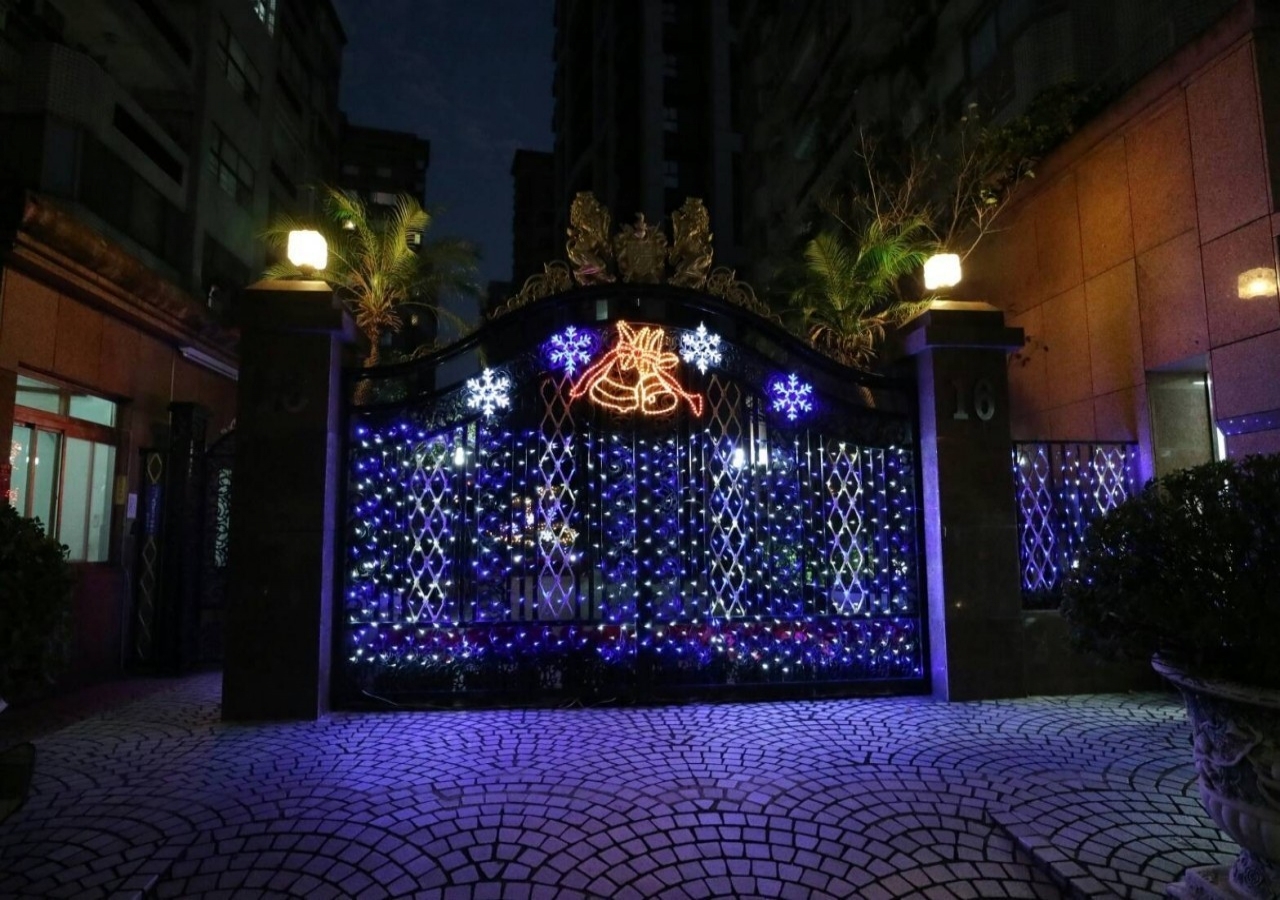 聖誕燈 閃亮藍白四雪花組