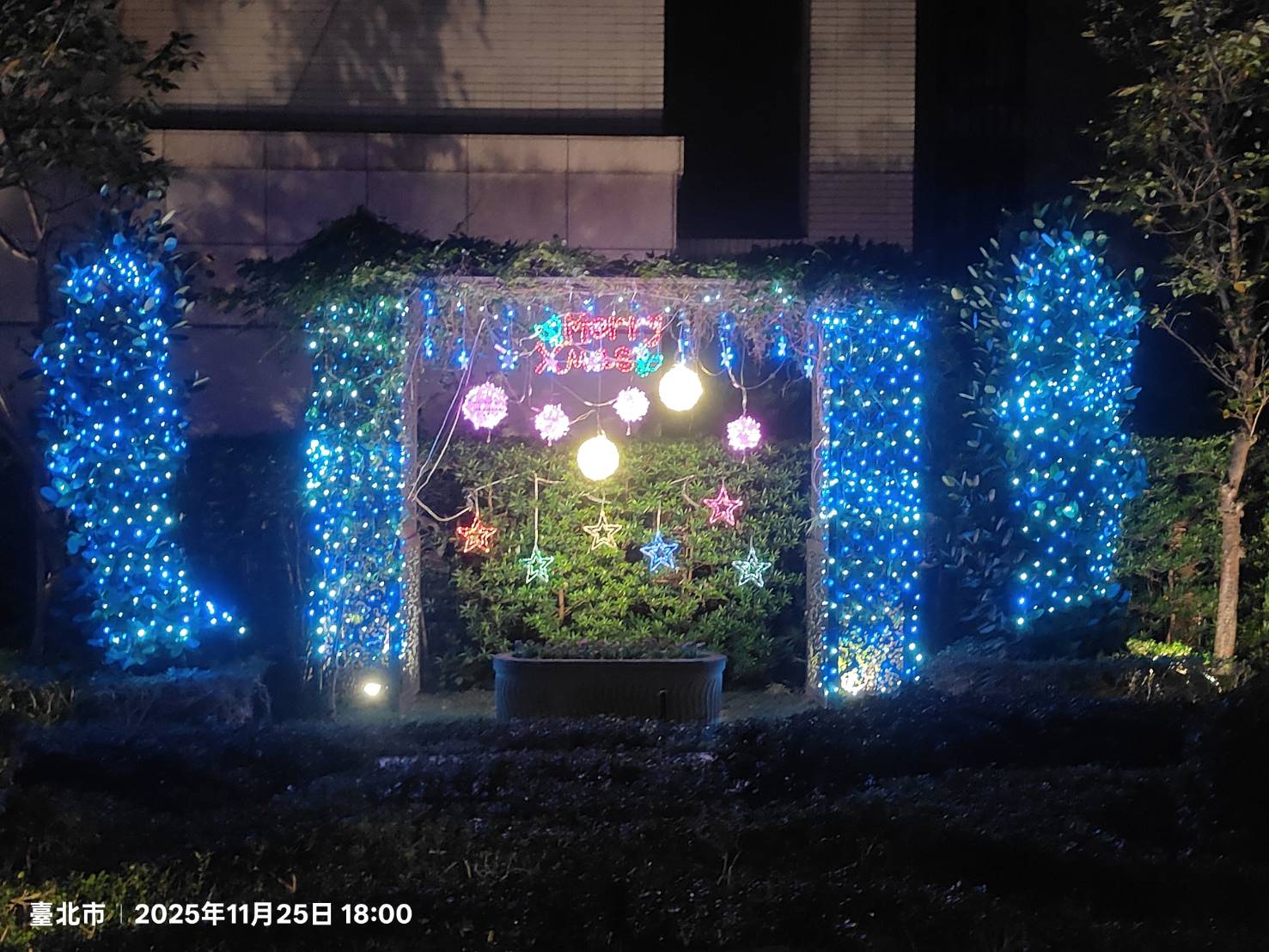 聖誕燈 藍白光網燈