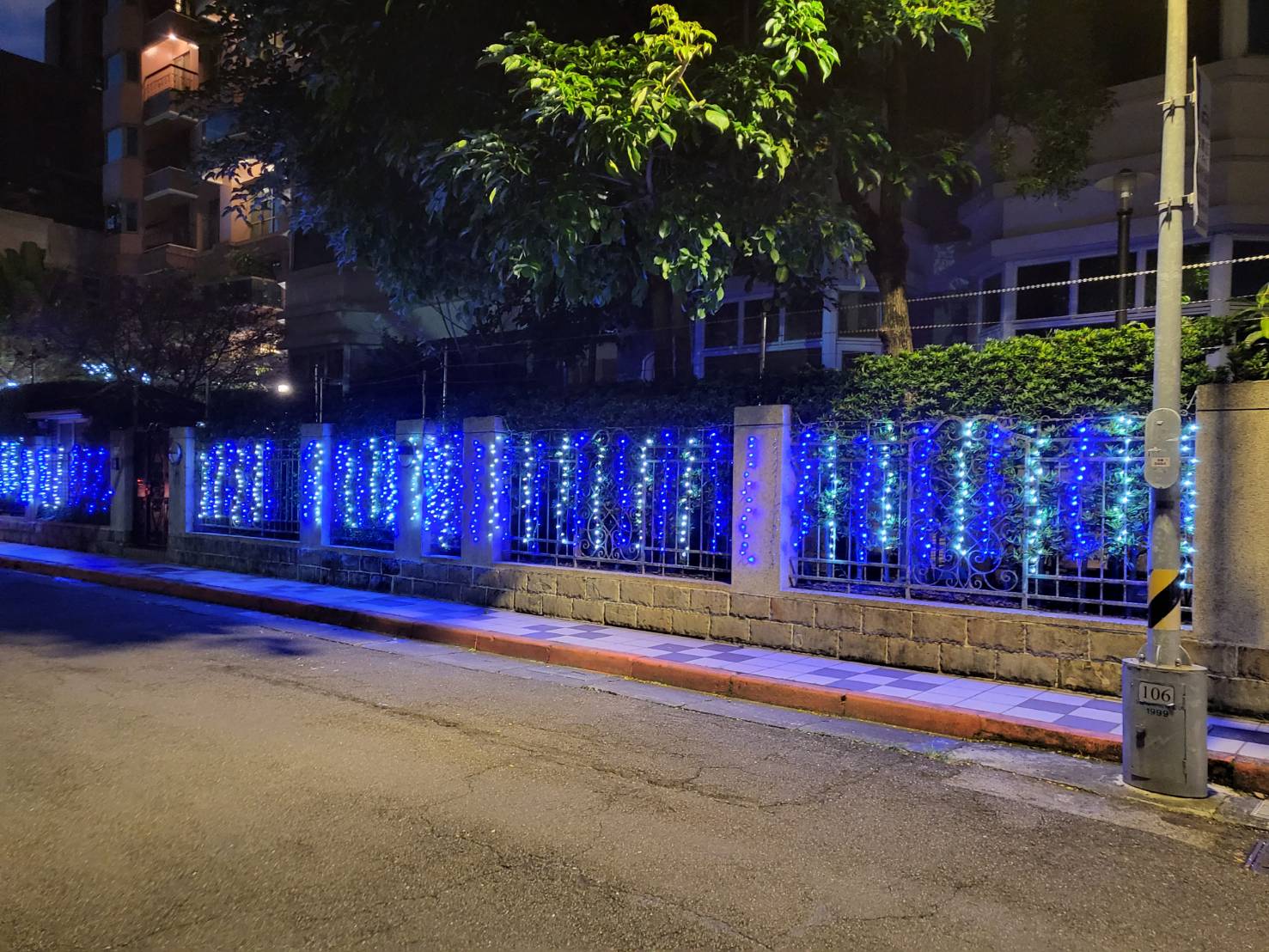 聖誕燈 藍白光窗簾燈