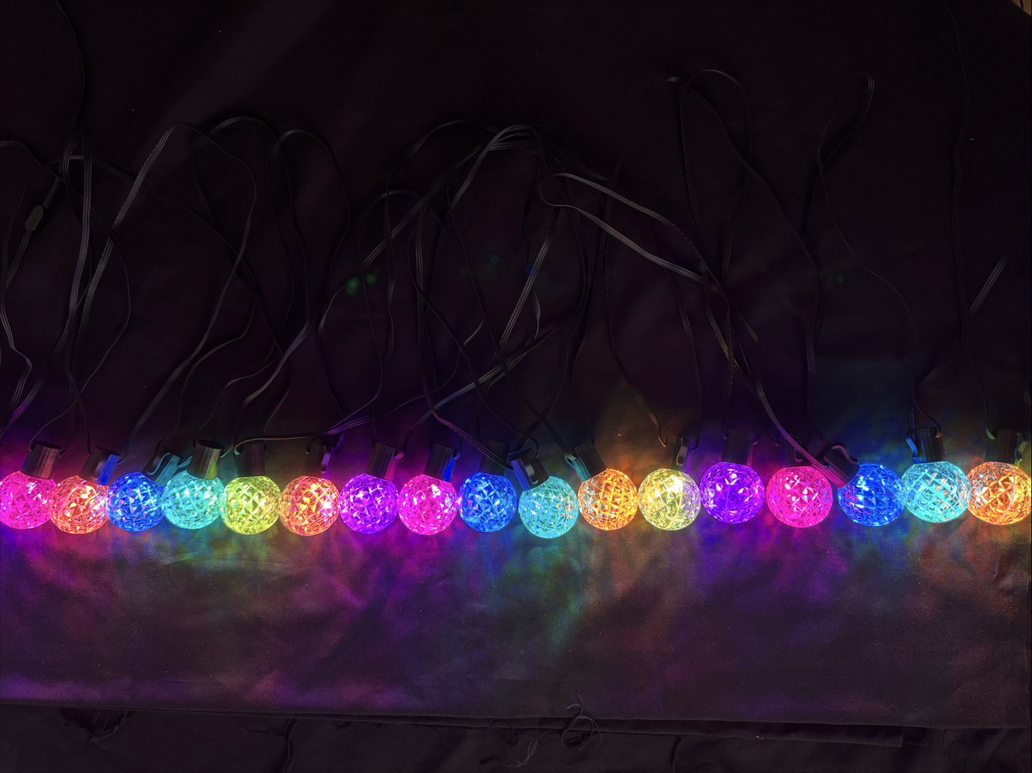 聖誕燈 G40幻彩鑽石皮線跑馬燈串